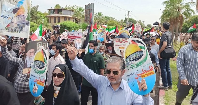 فریاد حمایت از ملت فلسطین در کرانه خلیج فارس طنین‌انداز شد